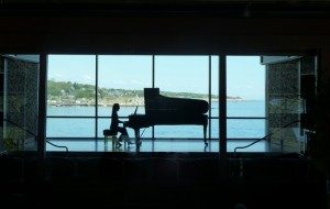 Pianist at the Shalin Liu Performance Center.