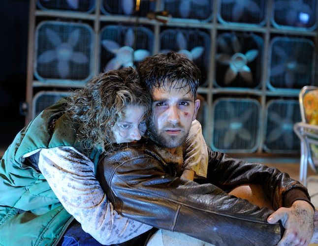Rebecca Gibel as Sally and Benjamin Grills as Jake in Sam Shepard’s “A Lie of the Mind,” at the Trinity Repertory Company. Photo: Mark Turek.