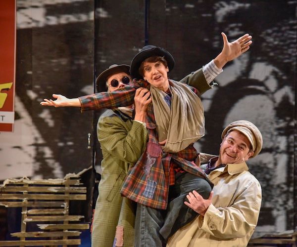 Ken Cheeseman, Kathy St. George, Remo Airaldi hamming it up in New Rep