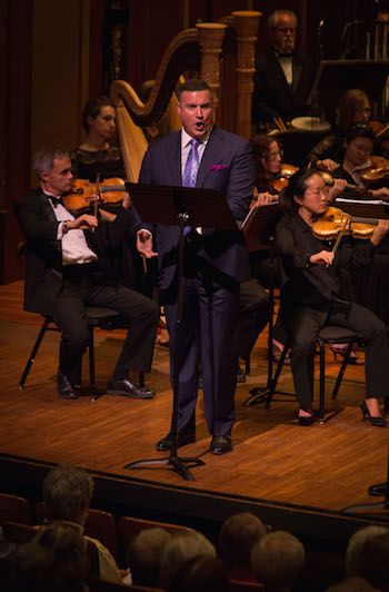 Michael Chioldi performing in Odyssey Opera's "El Cid." Photo; Courtesy of Odyssey Opera.