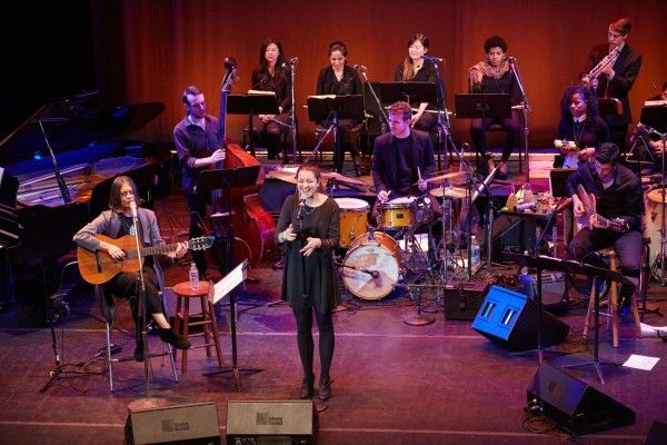 Berklee student Ana Maria Villa singing on Joyce’s “Mistérios.”