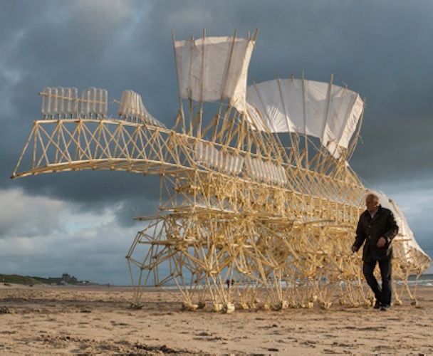 Peabody Essex Museum Exhibit and Events Strandbeest by Artist Theo Jansen with Animaris Umeris, Scheveningen Beach, The Netherlands (2009) Photo: Loek van der Klis.