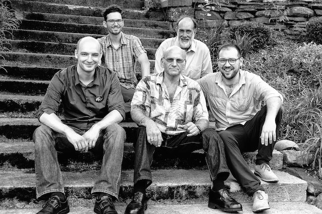 (L-R: Bobby Avey, Tony Marino, Matt Vashlishan, Dave Liebman, Alex Ritz. Photo: Bob Wiedner