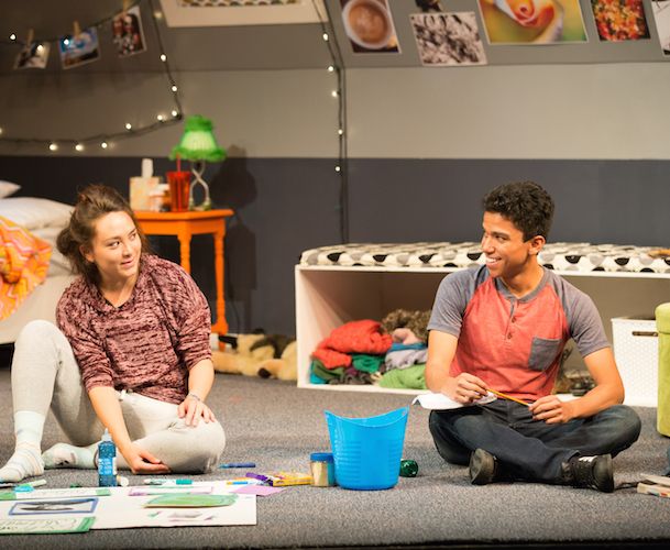 (L to R) Lilli Hokama and Paul Pontrelli in the Chester Theatre production of "I and You." Photo: Elizabeth Solaka.