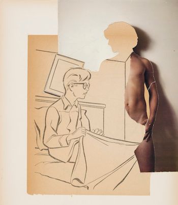 John O'Reilly, "Apparition," 2014, collage with found printed material. Photo: courtesy of the Worcester Art Museum.