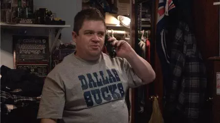 In Big Fan stand-up comedian Patton Oswalt plays Paul Aufiero, a lowly parking garage attendant who eats, sleeps, and breathes New York Giants football.