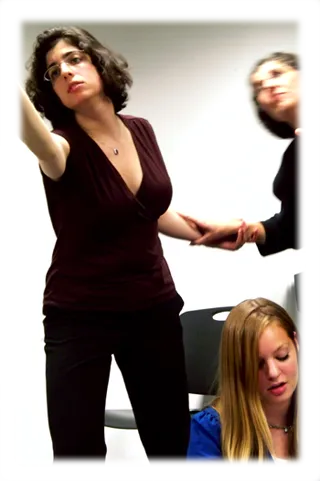 image_three Well-women Vardit Haimi-Cohen and Janet Buchwald trap Shulamis (Grace Field) in the well.