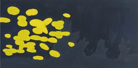 Alex Katz, "Homage to Monet 5", 2009, oil on linen, 72x144"