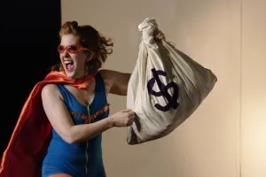 One of the superheroines in Rogue Burlesque