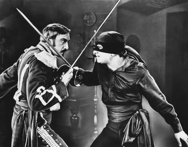 Douglas Fairbanks stars in   1920's "The Mark of Zorro."