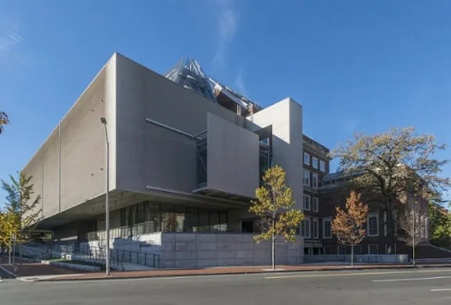 Exterior view of Harvard Art Museum from Prescott and Broadway. Photo: courtesy of the Harvard Art Museum.