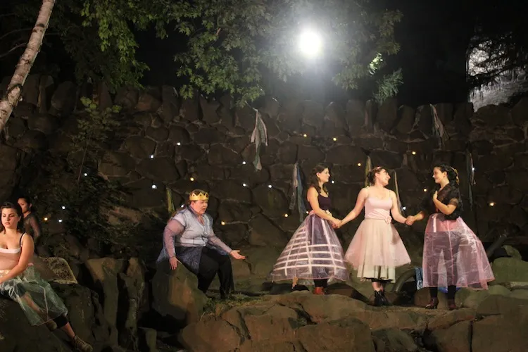 On the Rocks: Juliet Bowler, Cassandra Meyer, Leilani Ricardo, and Gail Shalan in the Maiden Phoenix production of "The Winter