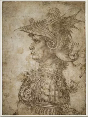 Leonardo da Vinci, “A Bust of a Warrior,” c.1475/1480.