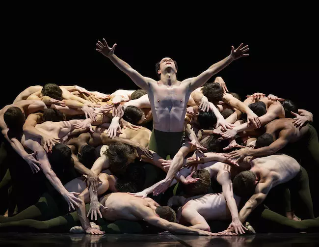 Federico Fresi (center) and Boston Ballet in "John Neumeier