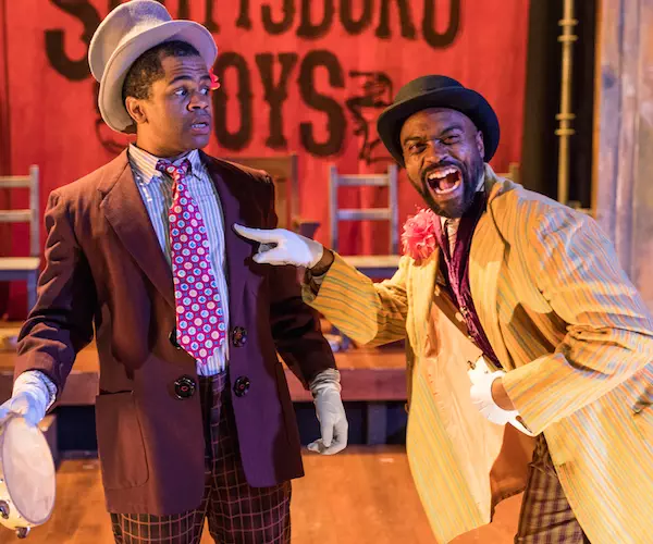Brandon G. Green and Maurice Emmanuel Parent in SpeakEasy Stage Company’s production of “The Scottsboro Boys.” Photo: Nile Hawver / Nile Scott Shots.